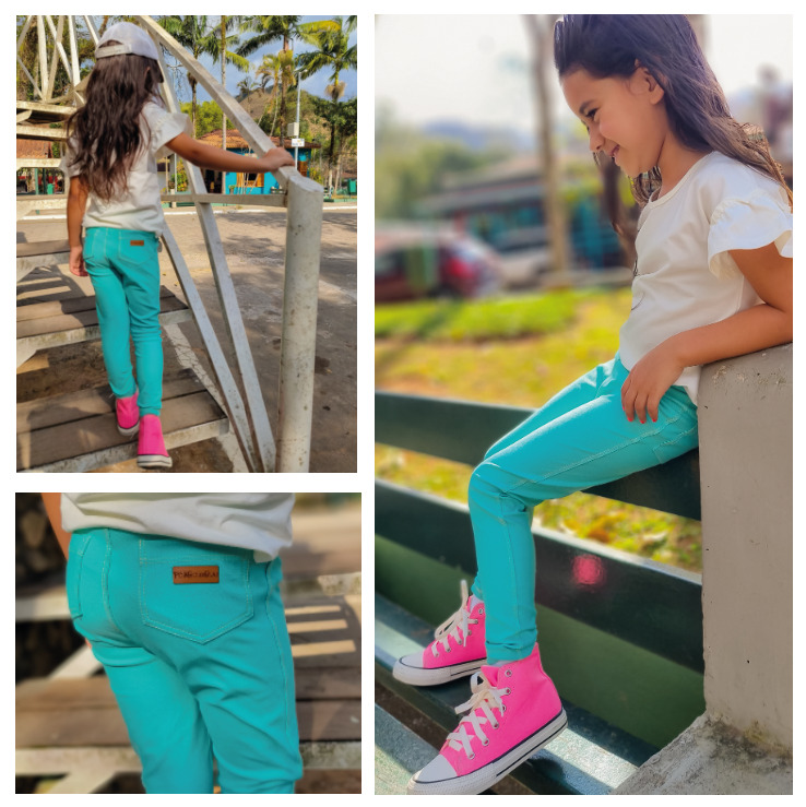 Calça Legging Infantil Branca Básica - Calça legging Infantil - Cambitinhos