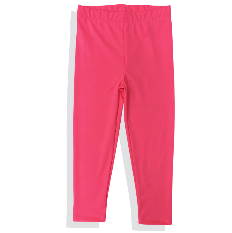 Legging infantil rosa neon dos anos 80 com estampa animal