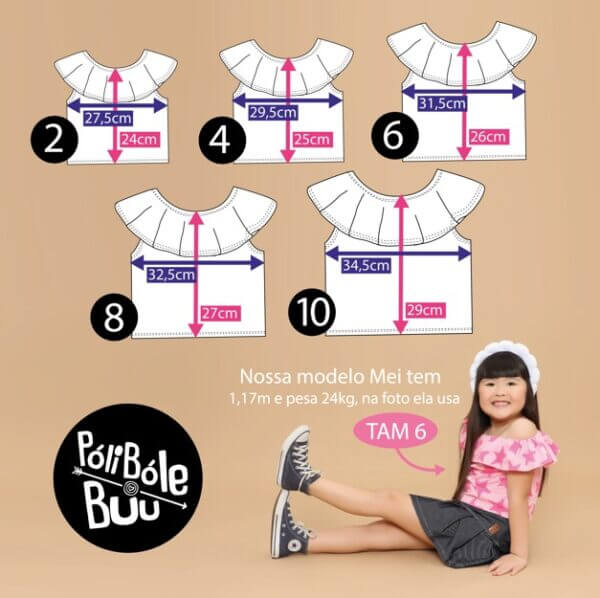 Regata Ciganinha Infantil Malha Jacquard Xadrez Azul Bebê - Image 7