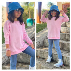 Blusão Atoalhado Infantil Juvenil Quentinho Rosa Bebê