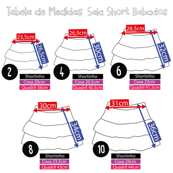 Saia Short Babados Jacquard Xadrez - Imagem 5