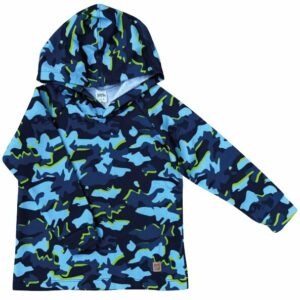 Blusa Infantil Juvenil Capuz Moletom Algodão Camuflado