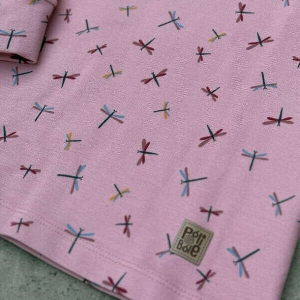 Blusa Infantil Unissex com Capuz Moletinho Algodão Estampa Libélulas - Imagem 3