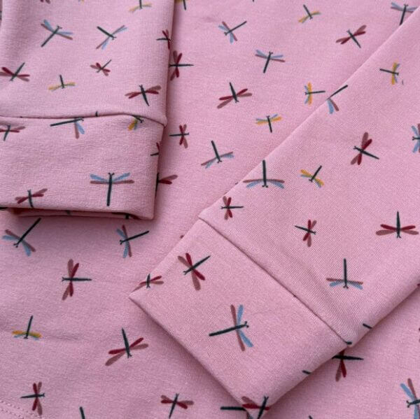 Blusa Infantil Unissex com Capuz Moletinho Algodão Estampa Libélulas - Imagem 4