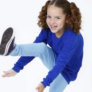 Blusão Atoalhado Infantil Juvenil Quentinho Unissex Azul Royal