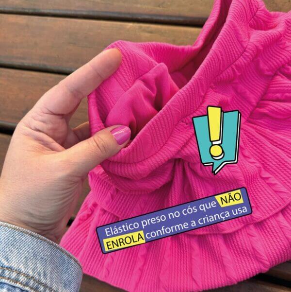 CONJUNTO INFANTIL SAIA SHORT E CROPPED ANARRUDA ROSA - Imagem 4