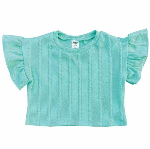 CONJUNTO INFANTIL SAIA SHORT E CROPPED  ANARRUDA VERDE ÁGUA - Imagem 2