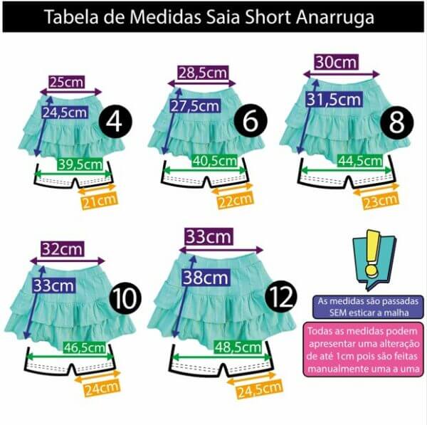 CONJUNTO INFANTIL SAIA SHORT E CROPPED  ANARRUDA VERDE ÁGUA - Imagem 5