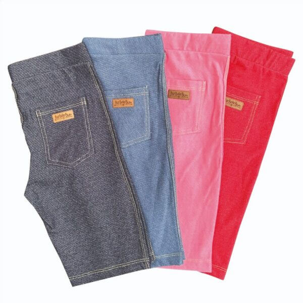Kit 4 Bermudas Malha Jeans Ciclista Infantil Juvenil Menina