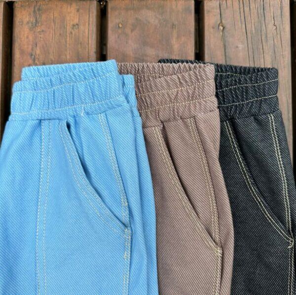 Calça Malha Jeans Infantil Cargo Unissex - Imagem 3