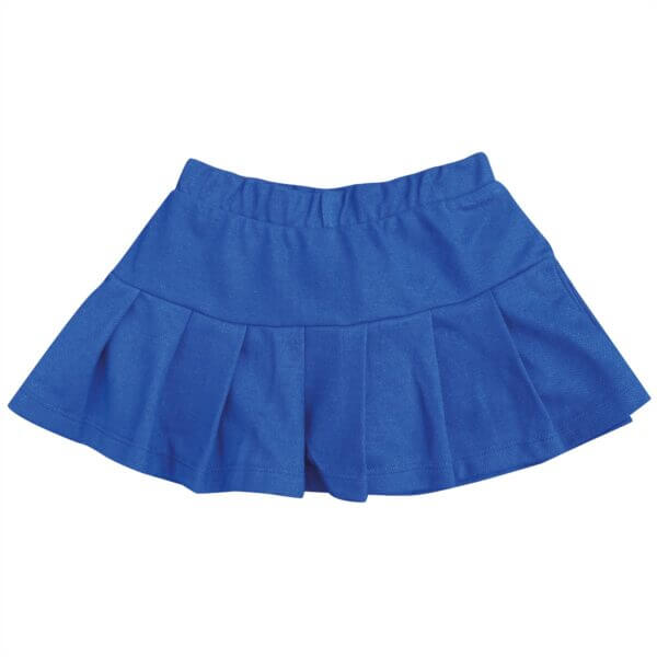 Saia Short Infantil Juvenil Piquê Uniforme Tom Azul Royal - Imagem 3