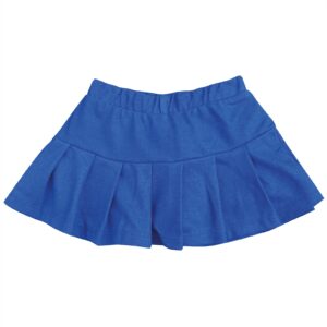 Saia Short Infantil Juvenil Piquê Uniforme Tom Azul Royal