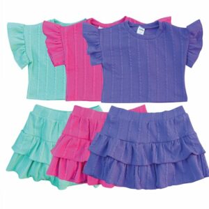 CONJUNTO INFANTIL SAIA SHORT E CROPPED  ANARRUGA