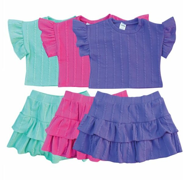 CONJUNTO INFANTIL SAIA SHORT E CROPPED  ANARRUGA