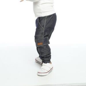 Calça Malha Jeans Infantil Cargo Unissex