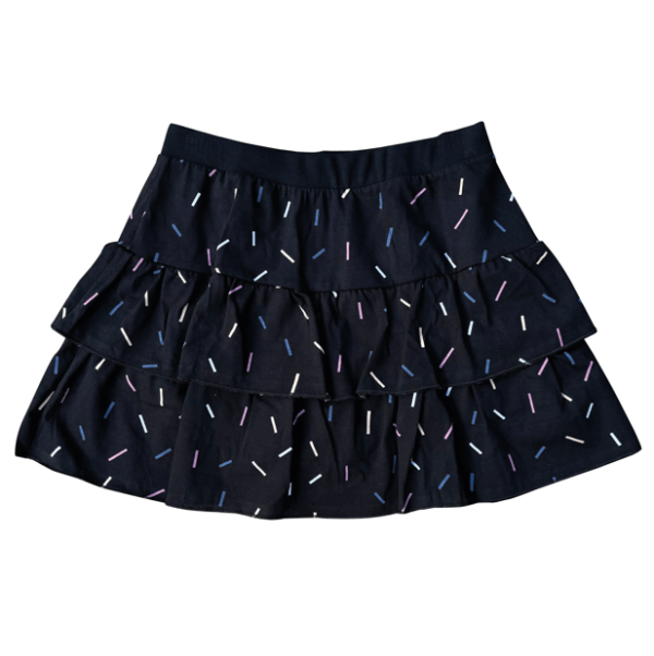 SAIA SHORT BABADO ALGODÃO INFANTIL  JUVENIL GRANULADO COLORIDO