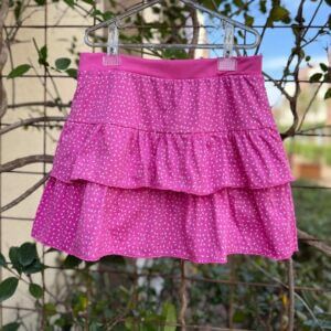 SAIA SHORT BABADO ALGODÃO INFANTIL  JUVENIL GRANULADO ROSA