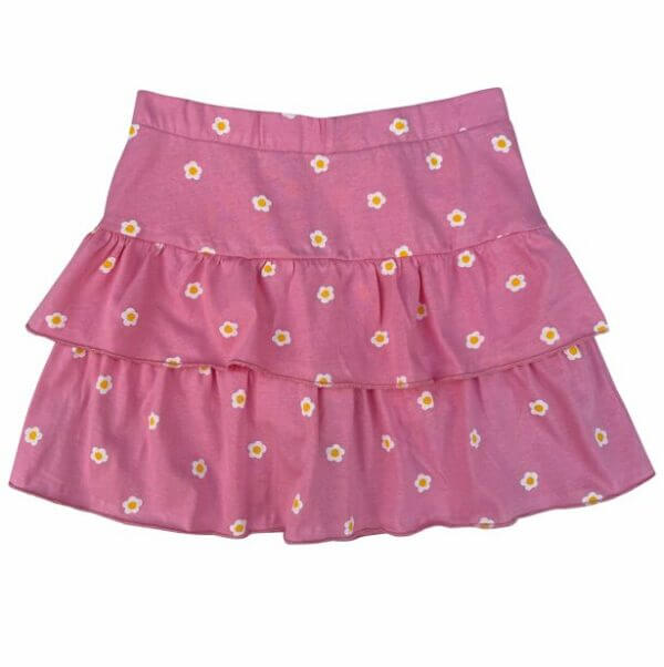 SAIA SHORT BABADO INFANTIL  JUVENIL MARGARIDAS