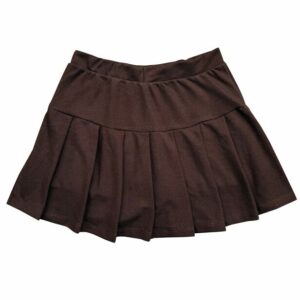 SAIA SHORT INFANTIL JUVENIL DE PREGA ALGODÃO MARROM