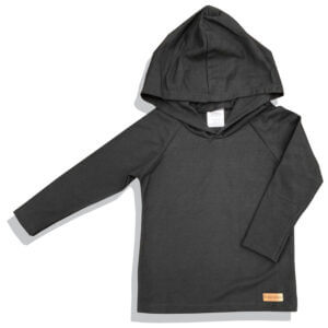 Blusa Infantil com Capuz em Piquê 1 a 8 anos Preta