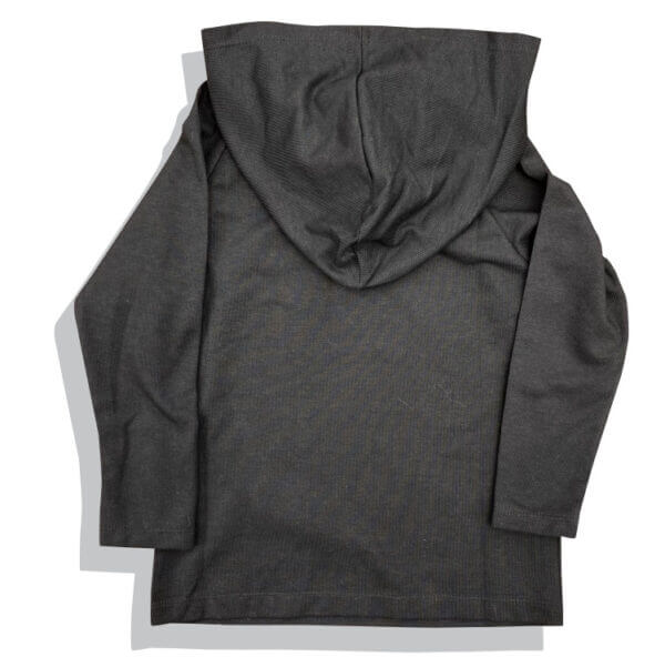 Blusa Infantil com Capuz em Piquê 1 a 8 anos Preta - Imagem 2