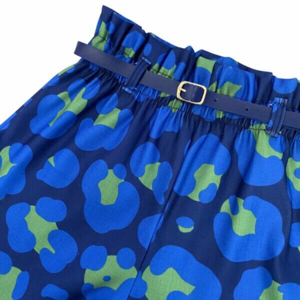 Short Infantil Juvenil Oncinha Azul com Cinto Marinho - Imagem 2