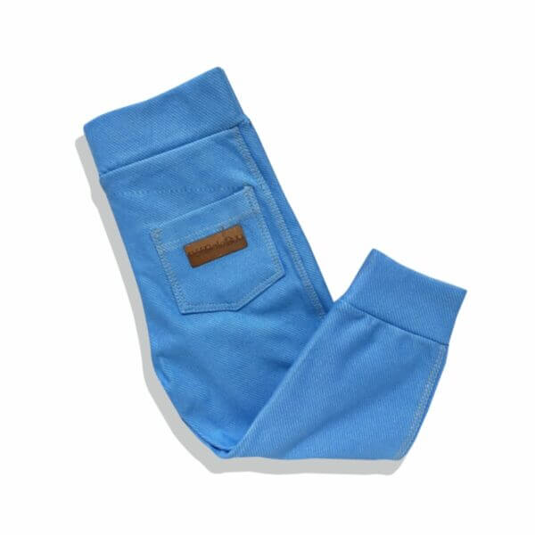 Calça Sarouel Jeans Fake Azul Clara - 1 a 10 anos - Imagem 5