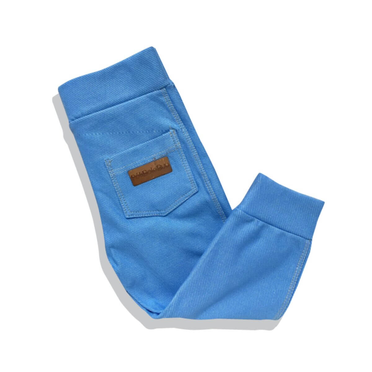 Calça Sarouel Jeans Fake Azul Clara - 1 a 10 anos - Imagem 5