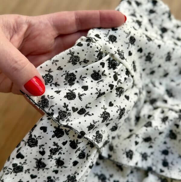 SAIA SHORT BABADO ALGODÃO INFANTIL  JUVENIL FLORAL - Imagem 2