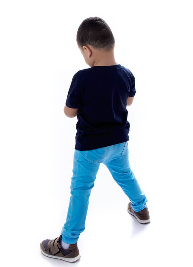 Calça Sarouel Jeans Fake Azul Clara - 1 a 10 anos - Imagem 2
