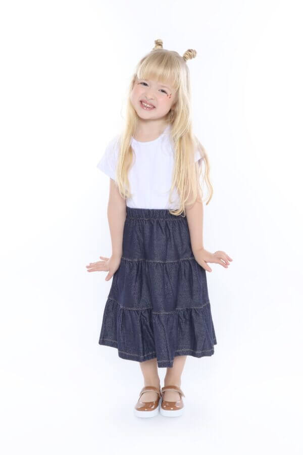 Kit 2 Saias Midi Malha Jeans - Imagem 6