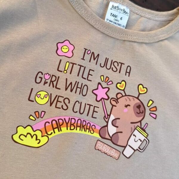 CROPPED CAPIVARA INFANTIL OVERSIZED 100% ALGODÃO - Imagem 2