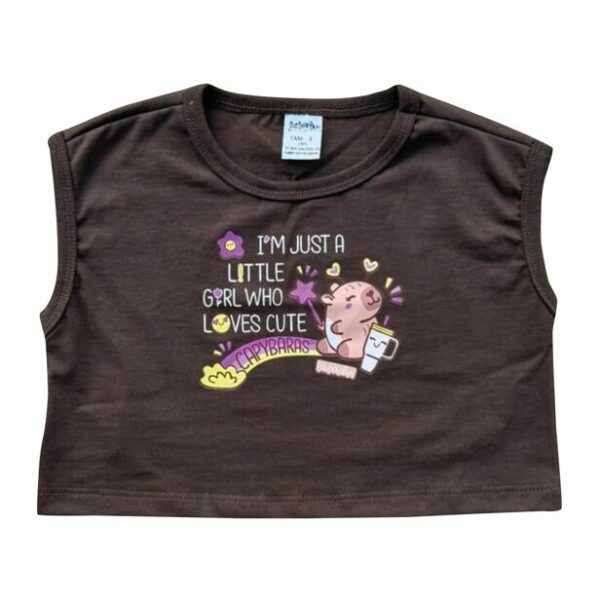 CROPPED CAPIVARA INFANTIL OVERSIZED 100% ALGODÃO - Imagem 5