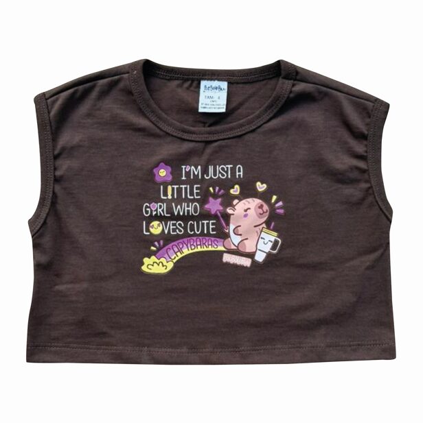CROPPED CAPIVARA INFANTIL OVERSIZED 100% ALGODÃO - Imagem 5