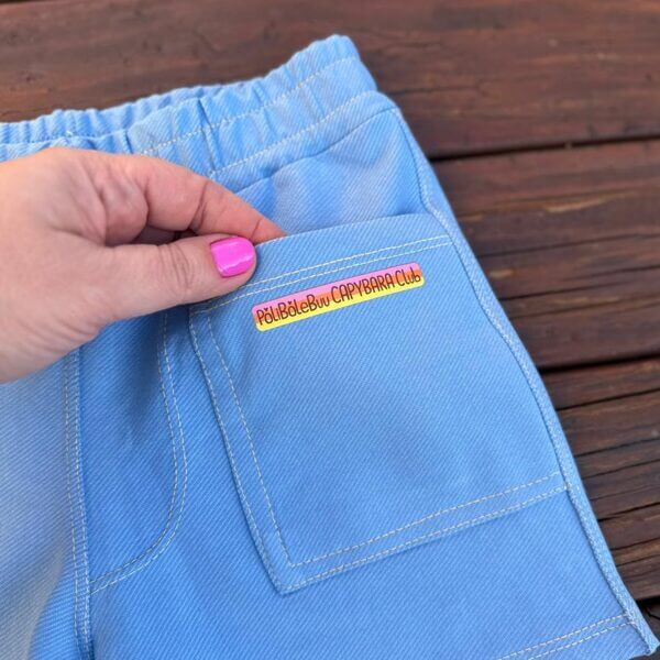 SHORT MALHA JEANS FAKE INFANTIL MENINA CAPIVARA - Imagem 2
