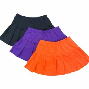 Saia Prega Halloween Laranja Preto Roxo Infantil 2 ao 14