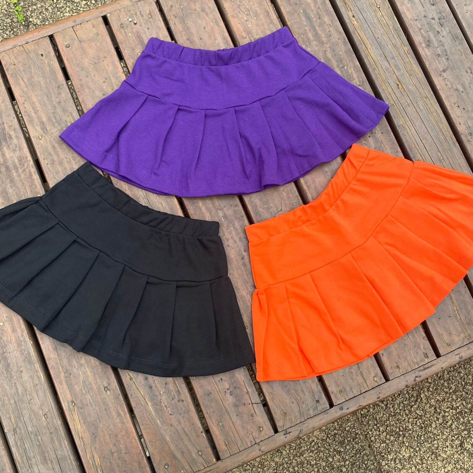 Saia Prega Halloween Laranja Preto Roxo Infantil 2 ao 14 - Imagem 4