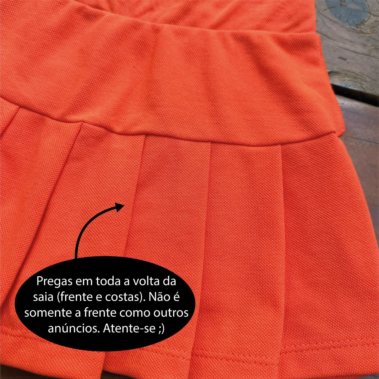 Saia Prega Halloween Laranja Preto Roxo Infantil 2 ao 14 - Imagem 6