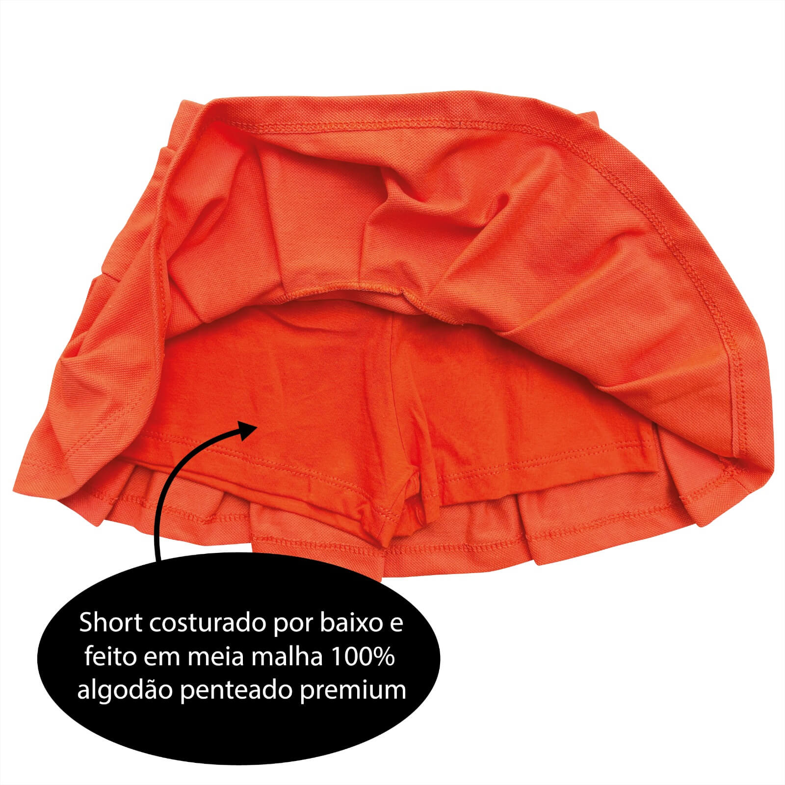 Saia Prega Halloween Laranja Preto Roxo Infantil 2 ao 14 - Imagem 7