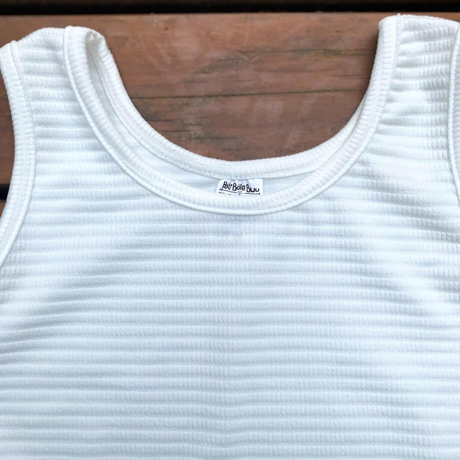 BLUSINHA INFANTIL REGATA VERÃO ANARRUGA PREMIUM OFF WHITE - Imagem 2