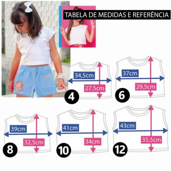 CROPPED CAPIVARA INFANTIL OVERSIZED 100% ALGODÃO - Imagem 7