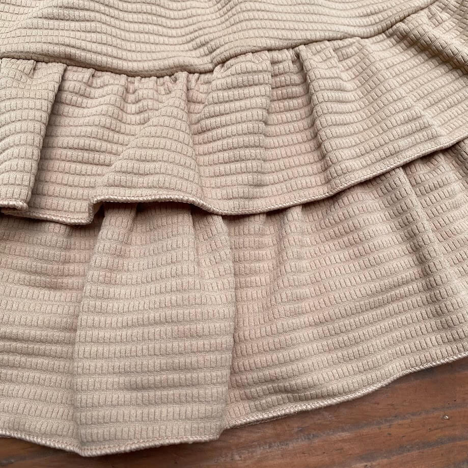 SAIA SHORT INFANTIL MALHA PREMIUM ANARRUGA BEGE CAPPUCCINO - Imagem 3