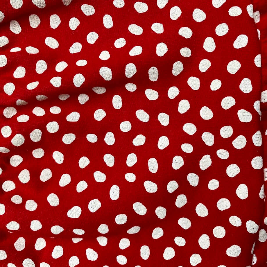 SAIA MIDI INFANTIL VERMELHA ALGODÃO PINGOS - Imagem 4