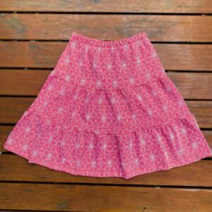 SAIA MIDI INFANTIL VERMELHA NATALINA ALGODÃO JACQUARD PREMIUM