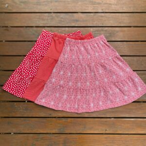 SAIA MIDI GODE INFANTIL VERMELHA NATALINA