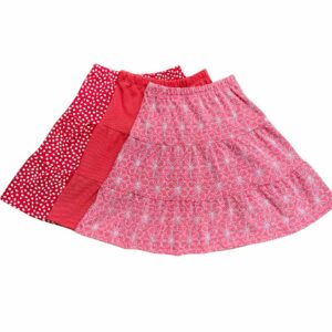 SAIA MIDI GODE INFANTIL VERMELHA NATALINA