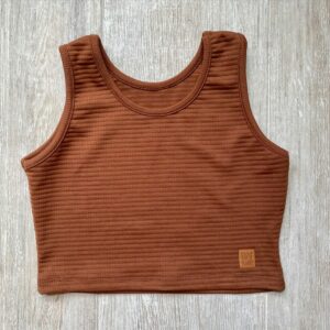 BLUSA INFANTIL REGATA VERÃO ANARRUGA PREMIUM MARROM