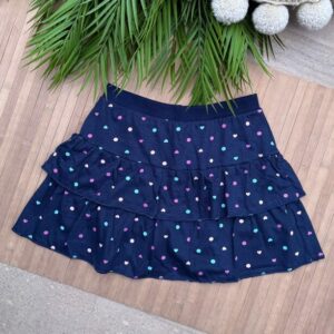 SAIA SHORT BABADO ALGODÃO INFANTIL  JUVENIL MARINHO POA